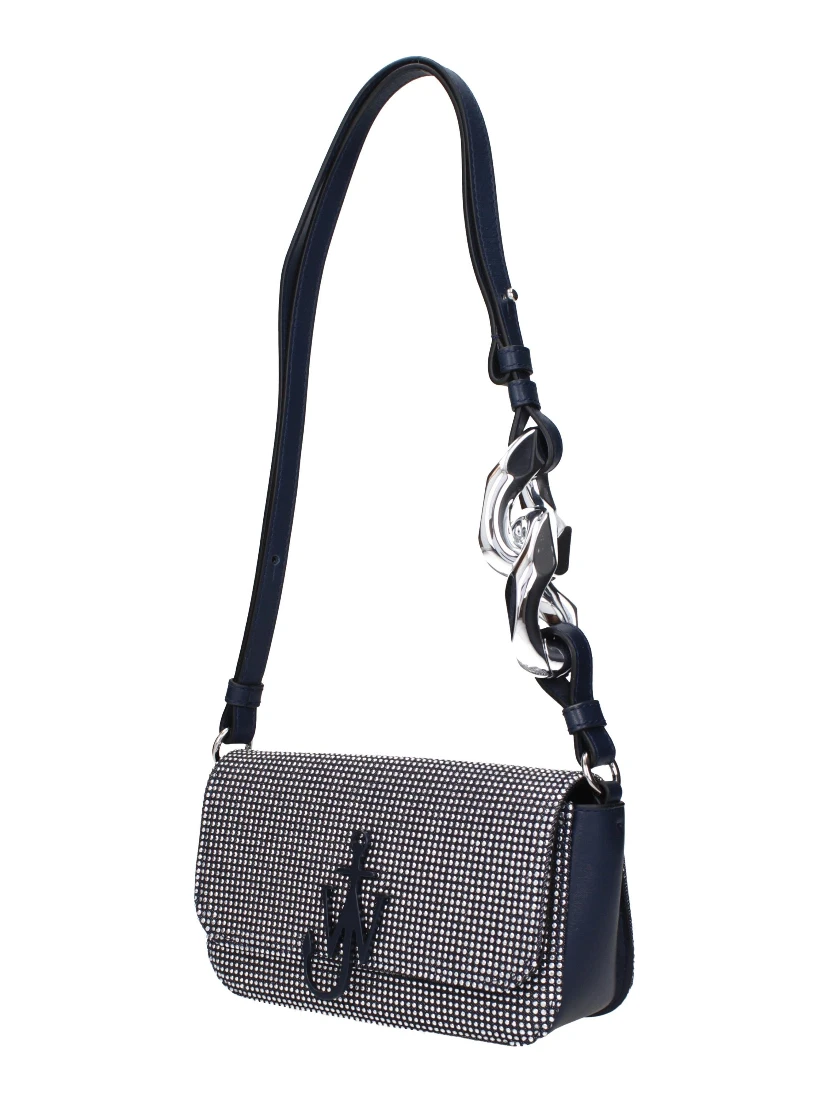 Blue Fabric Shoulder Bag
