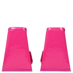 Pink Leather Platform Sandals