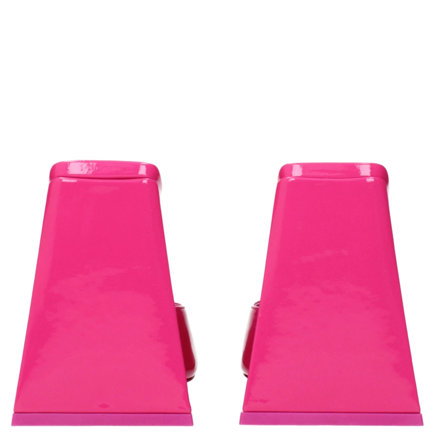 Pink Leather Platform Sandals
