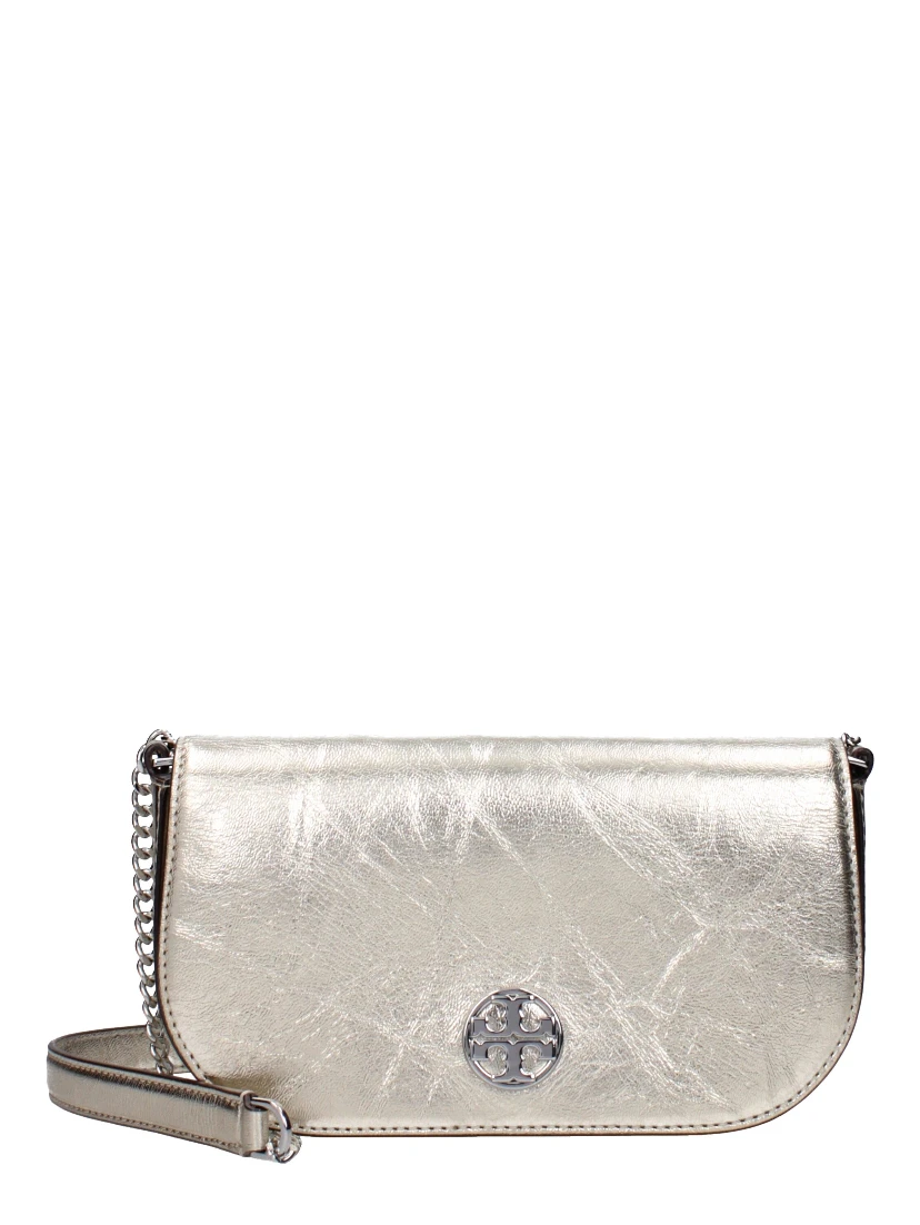 Gold Leather Crossbody Bag