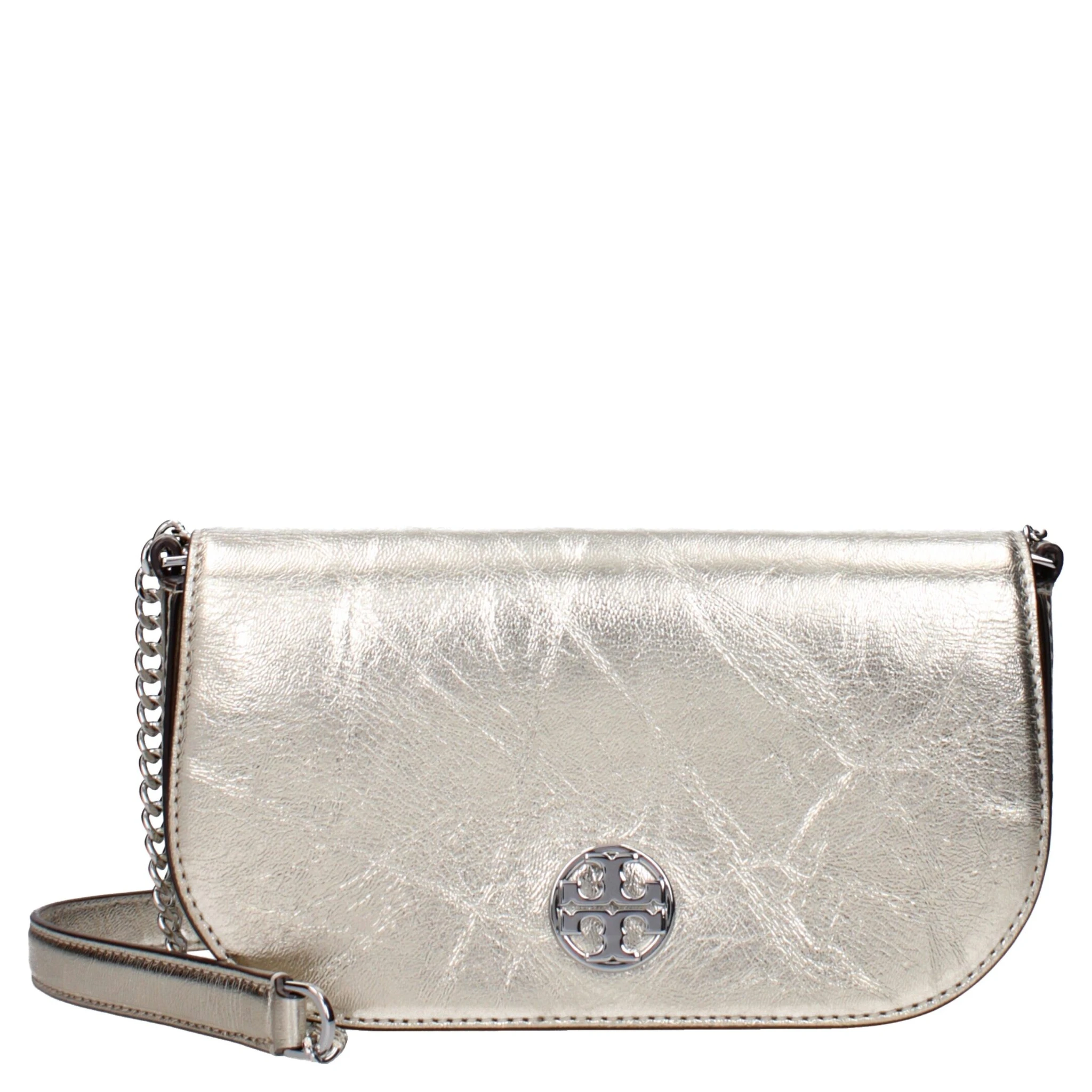 Gold Leather Crossbody Bag