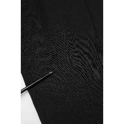 Black Cotton Single Breasted 2 Piece Suit