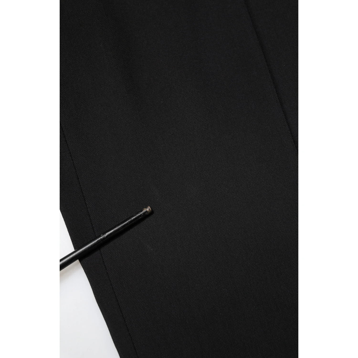 Black Cotton Single Breasted 2 Piece Suit