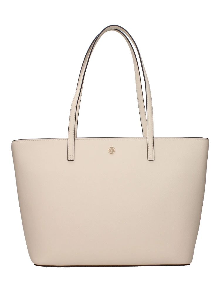 Beige Leather Shoulder Bag
