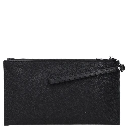 Black Leather Clutch Bag
