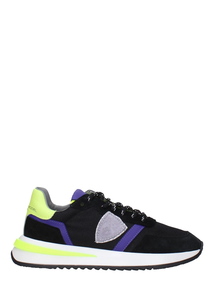 Black Fabric Athletic Sneakers