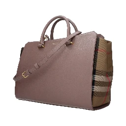 Gray Leather Handbag
