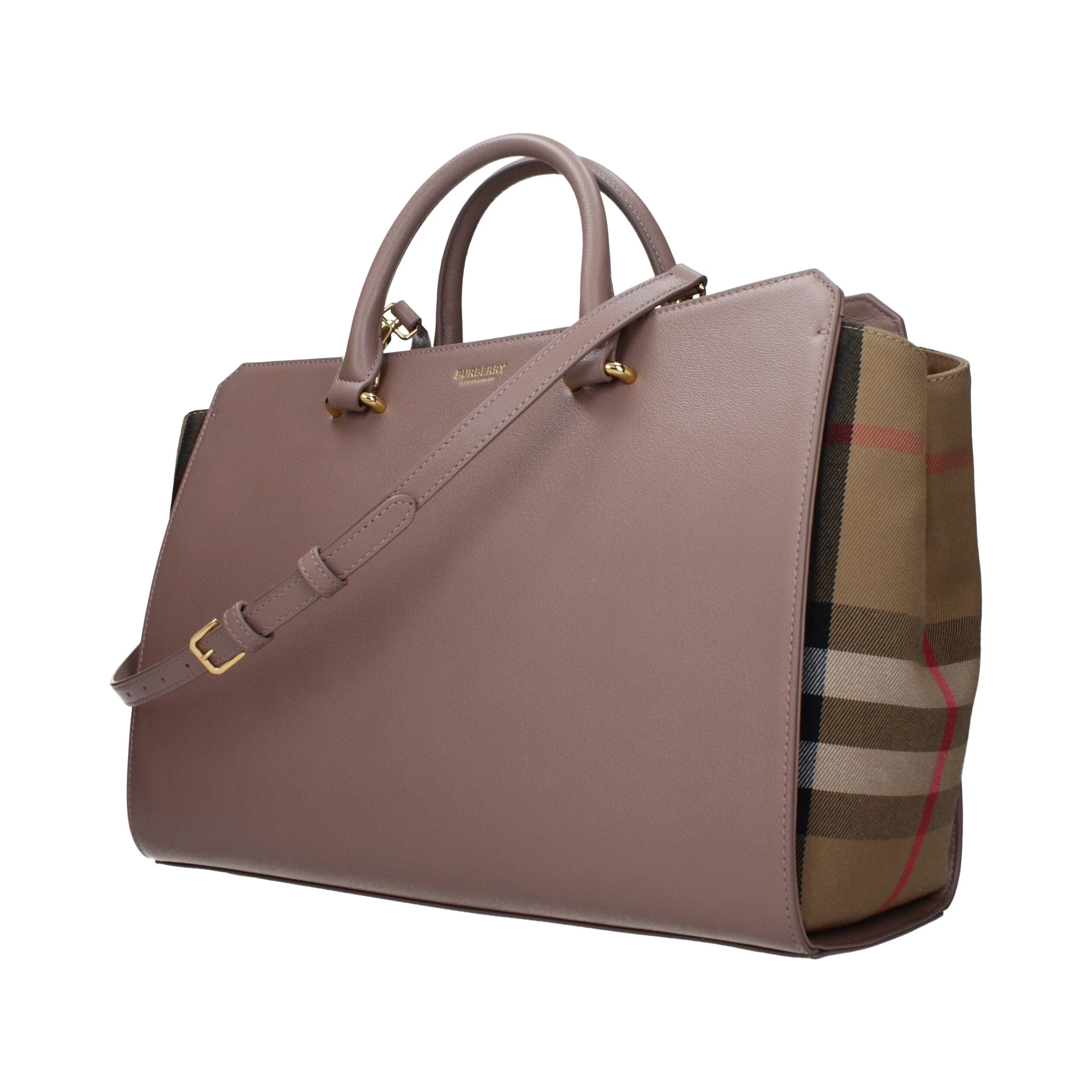 Gray Leather Handbag