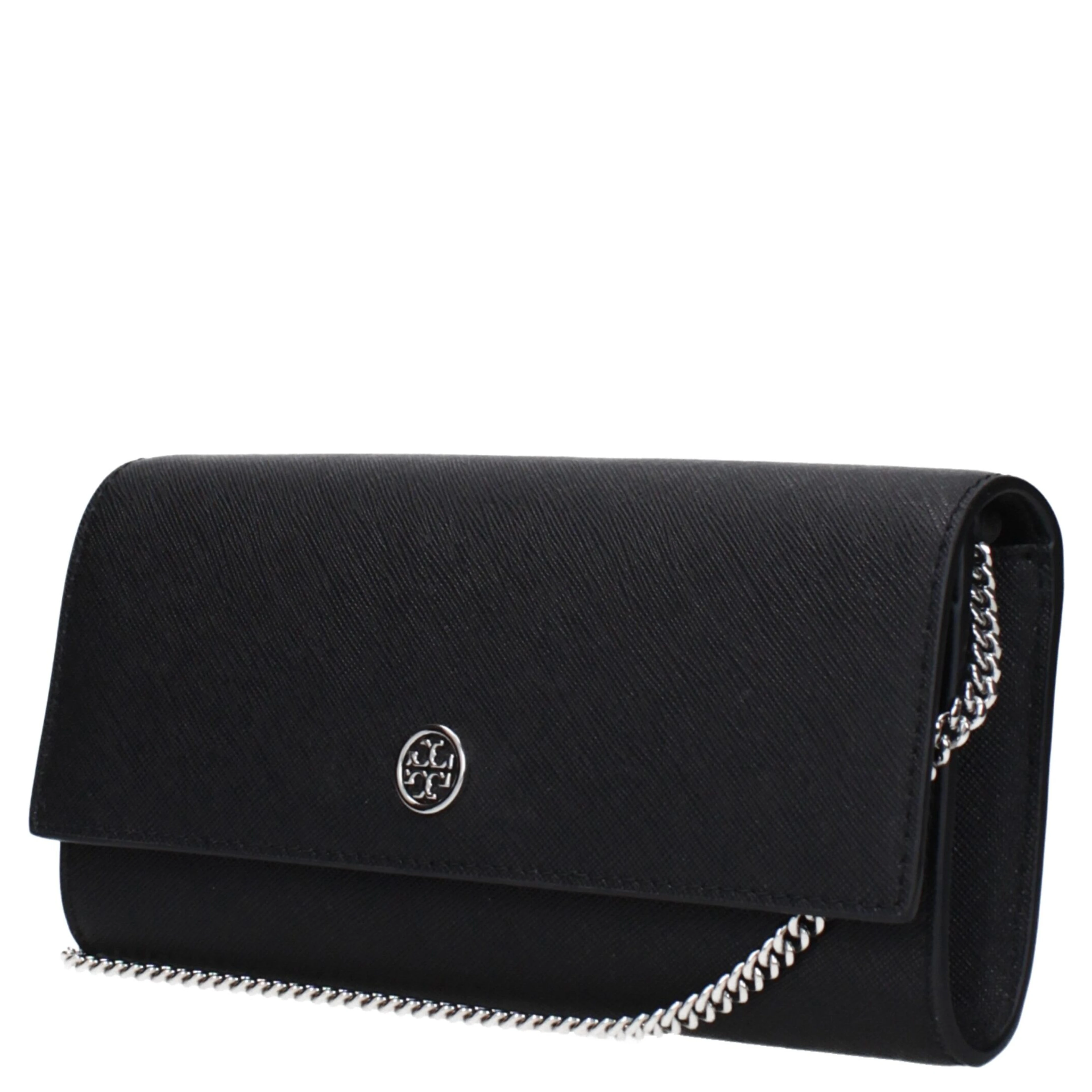 Black Leather Clutch Bag
