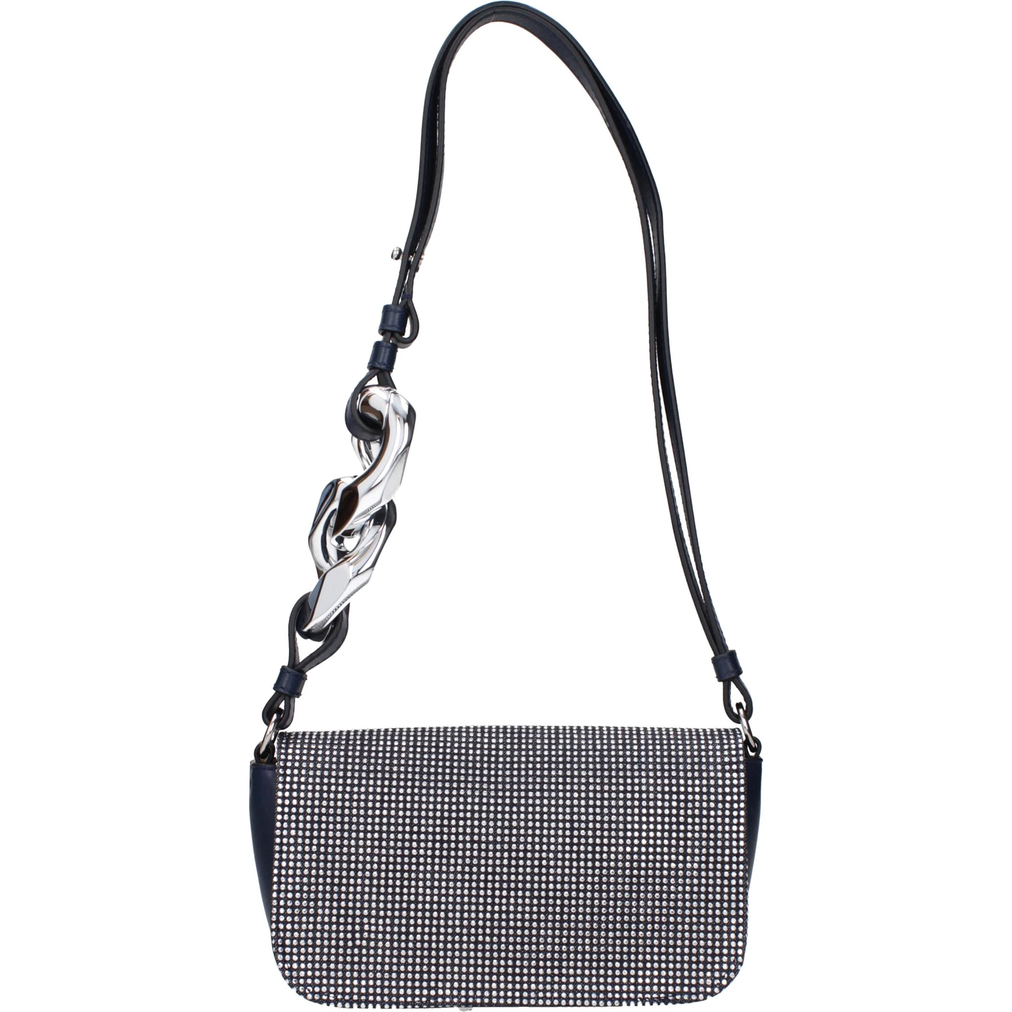 Blue Fabric Shoulder Bag
