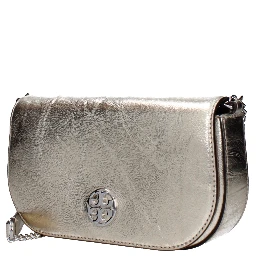 Gold Leather Crossbody Bag