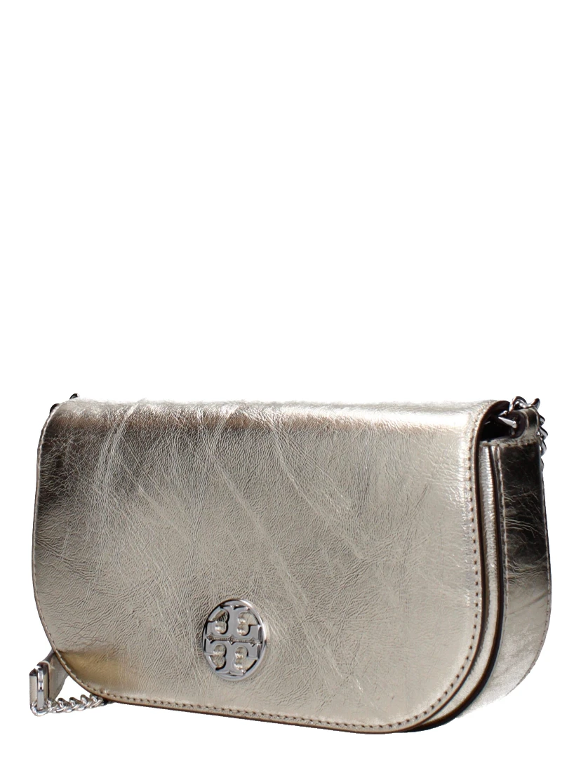 Gold Leather Crossbody Bag