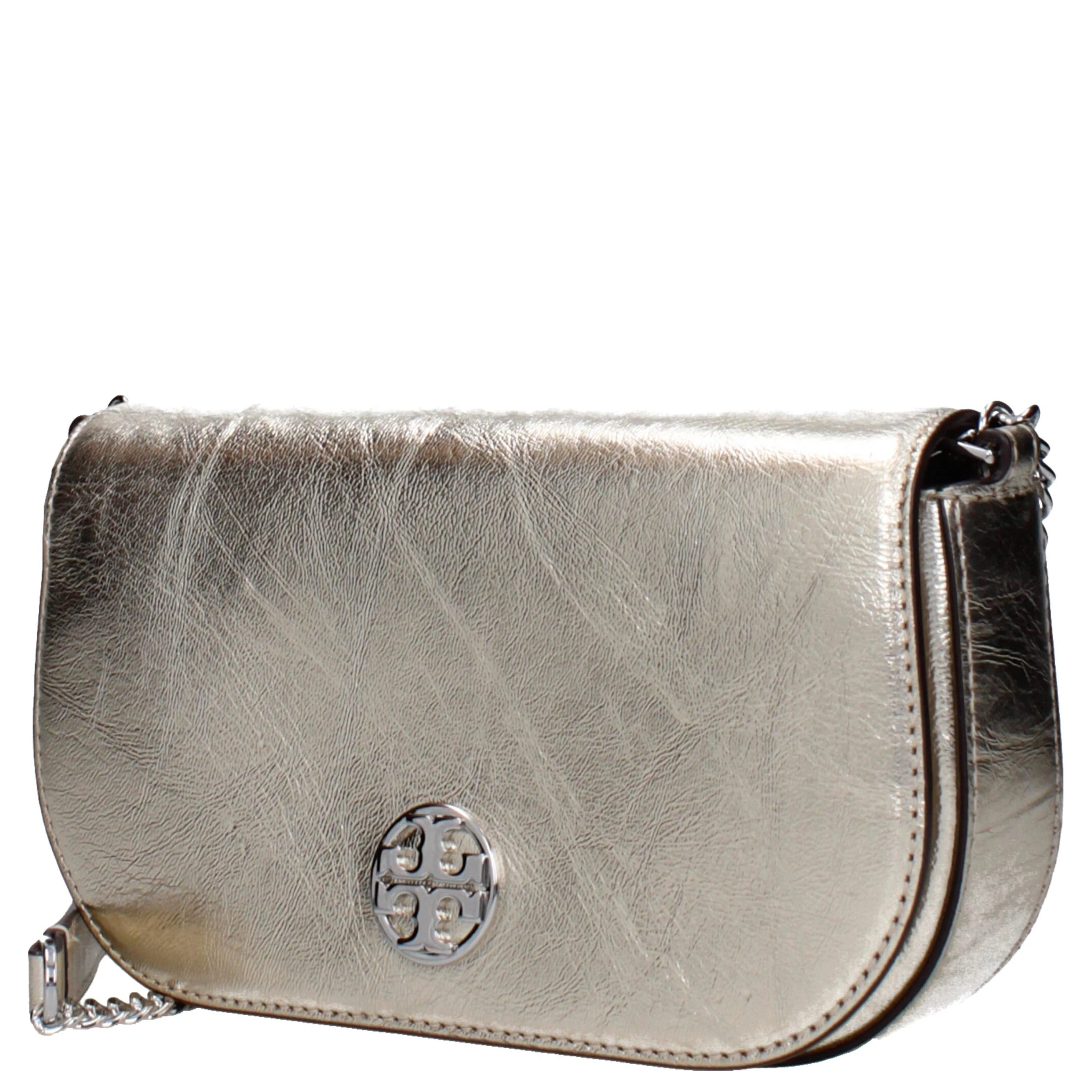 Gold Leather Crossbody Bag