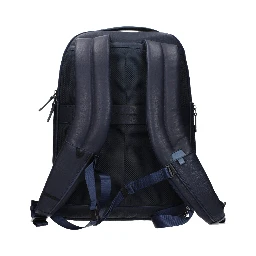 Blue Leather Backpack