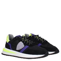 Black Fabric Athletic Sneakers