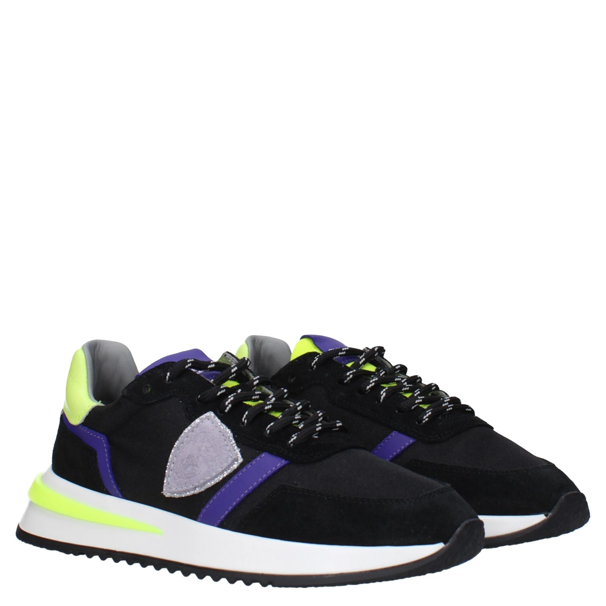 Black Fabric Athletic Sneakers