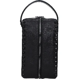 Black Leather Clutch Bag