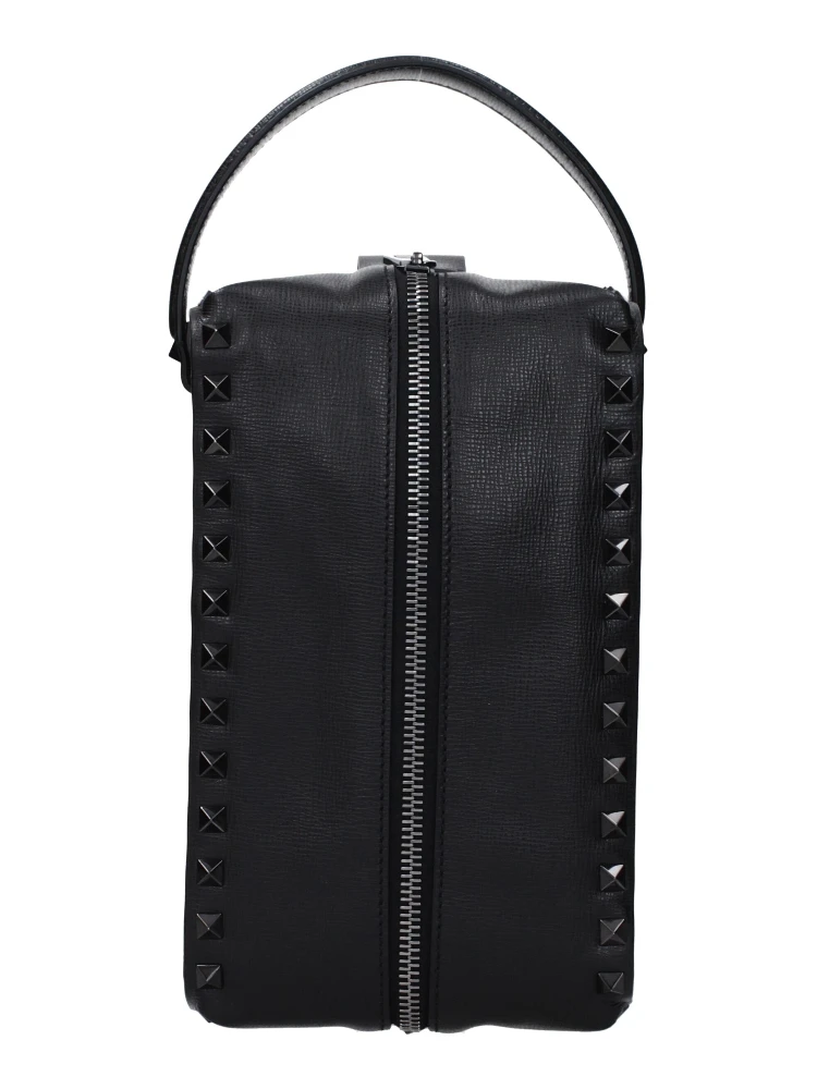 Black Leather Clutch Bag
