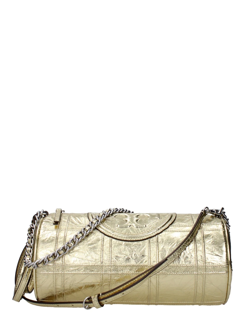 Gold Leather Shoulder Bag