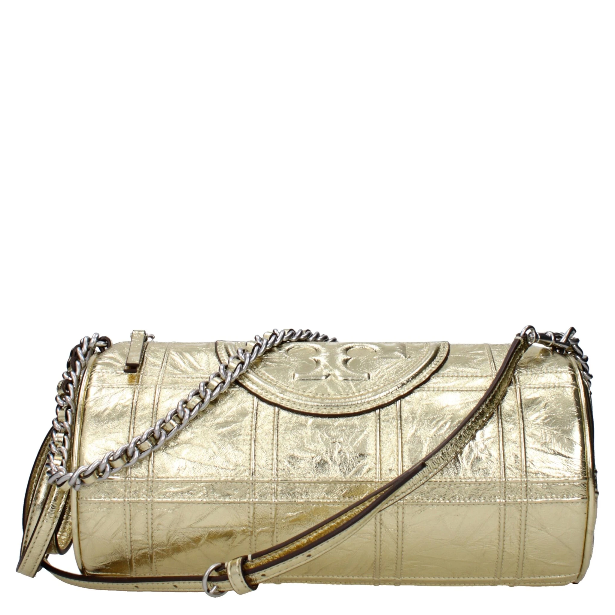 Gold Leather Shoulder Bag