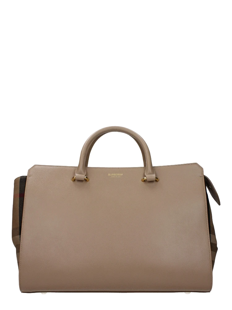 Beige Leather Handbag