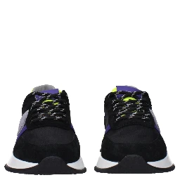 Black Fabric Athletic Sneakers