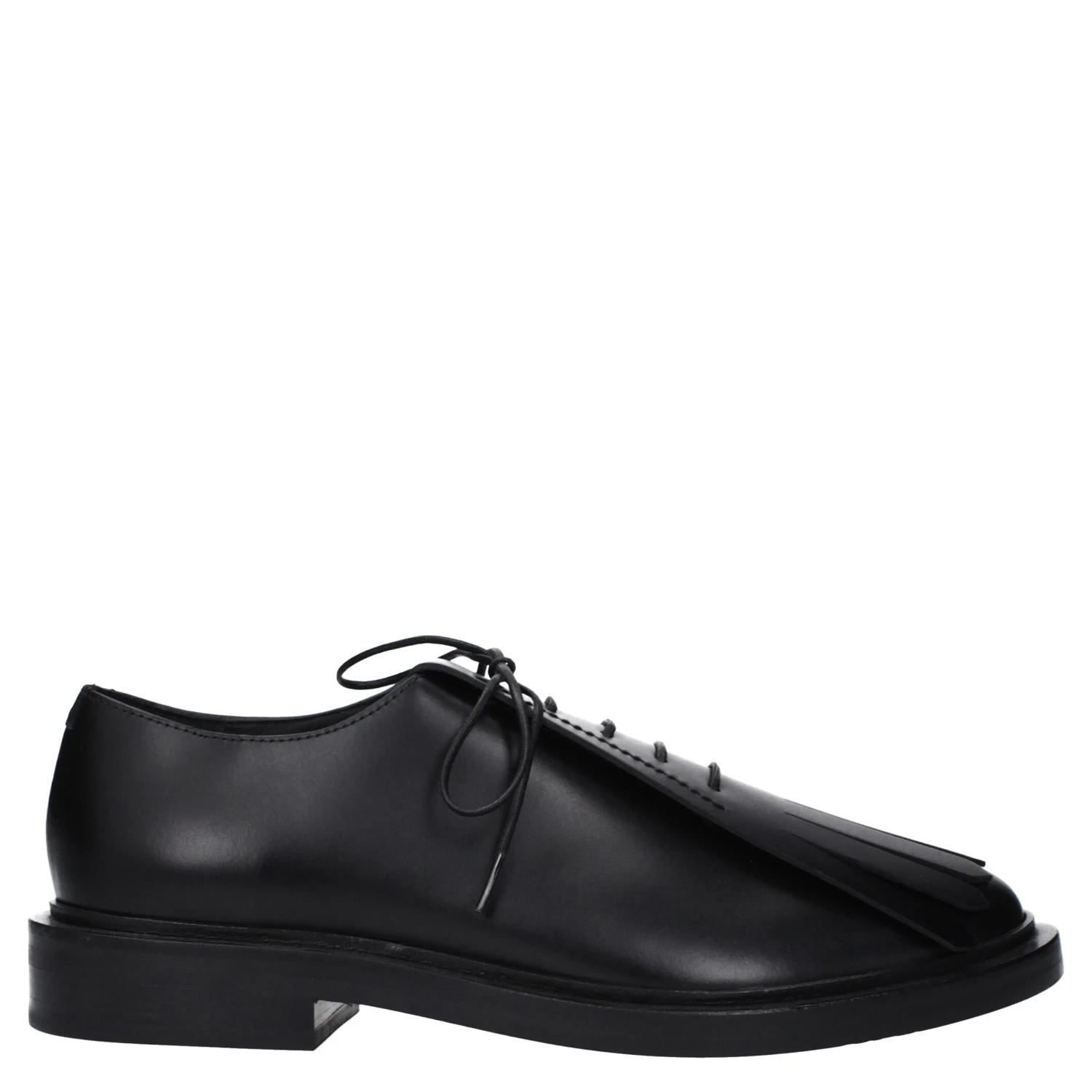 Black Leather Oxfords And Derbies