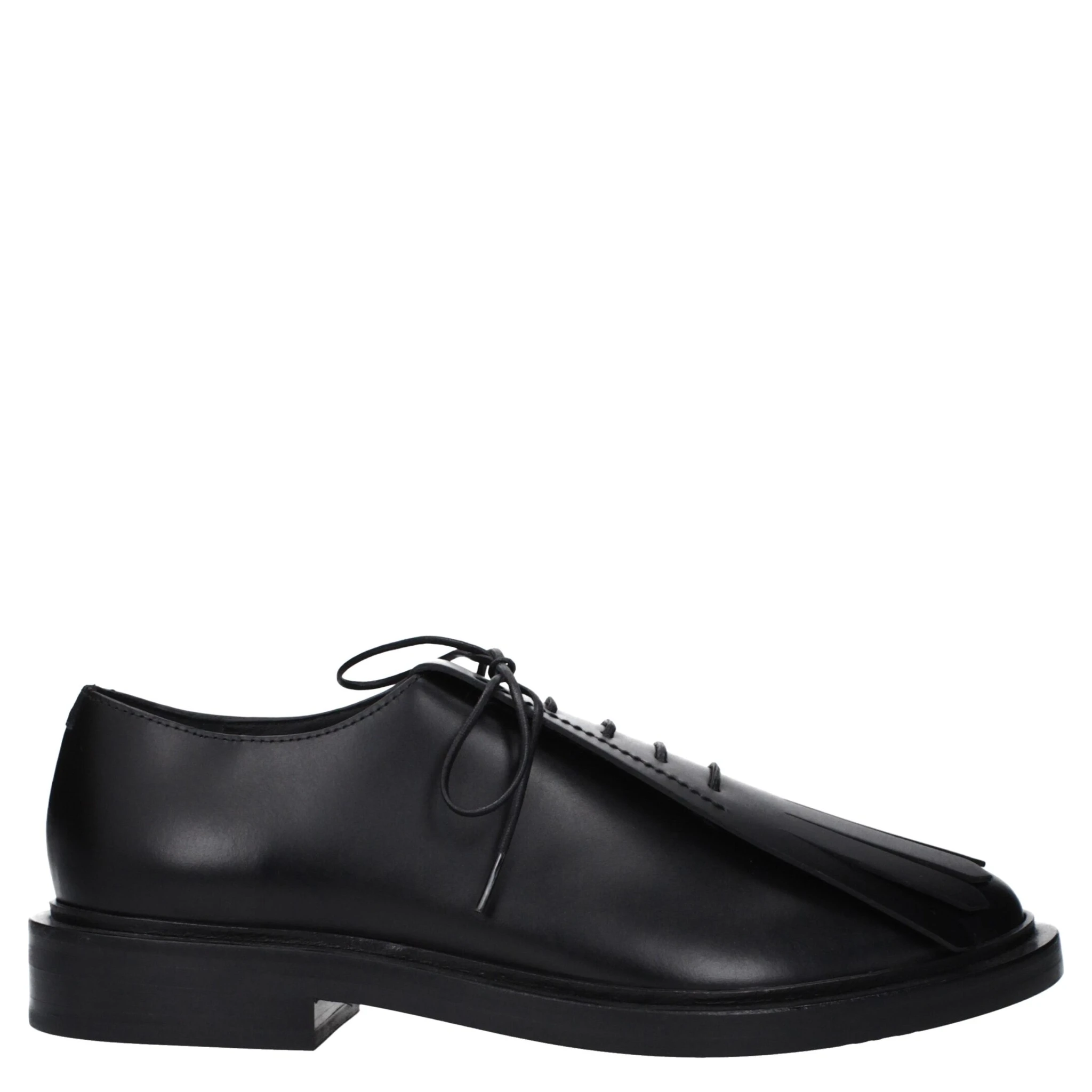 Black Leather Oxfords And Derbies