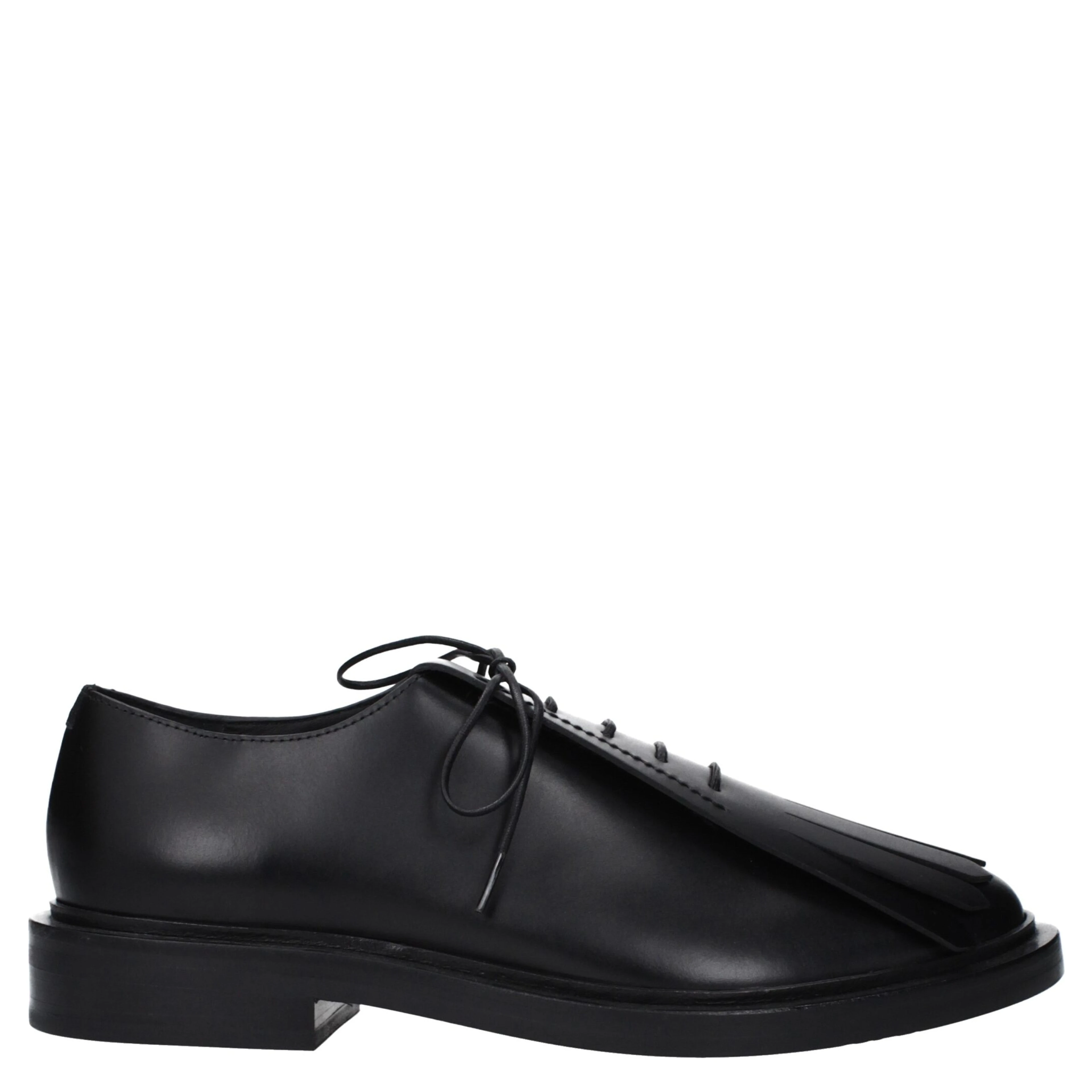 Black Leather Oxfords And Derbies