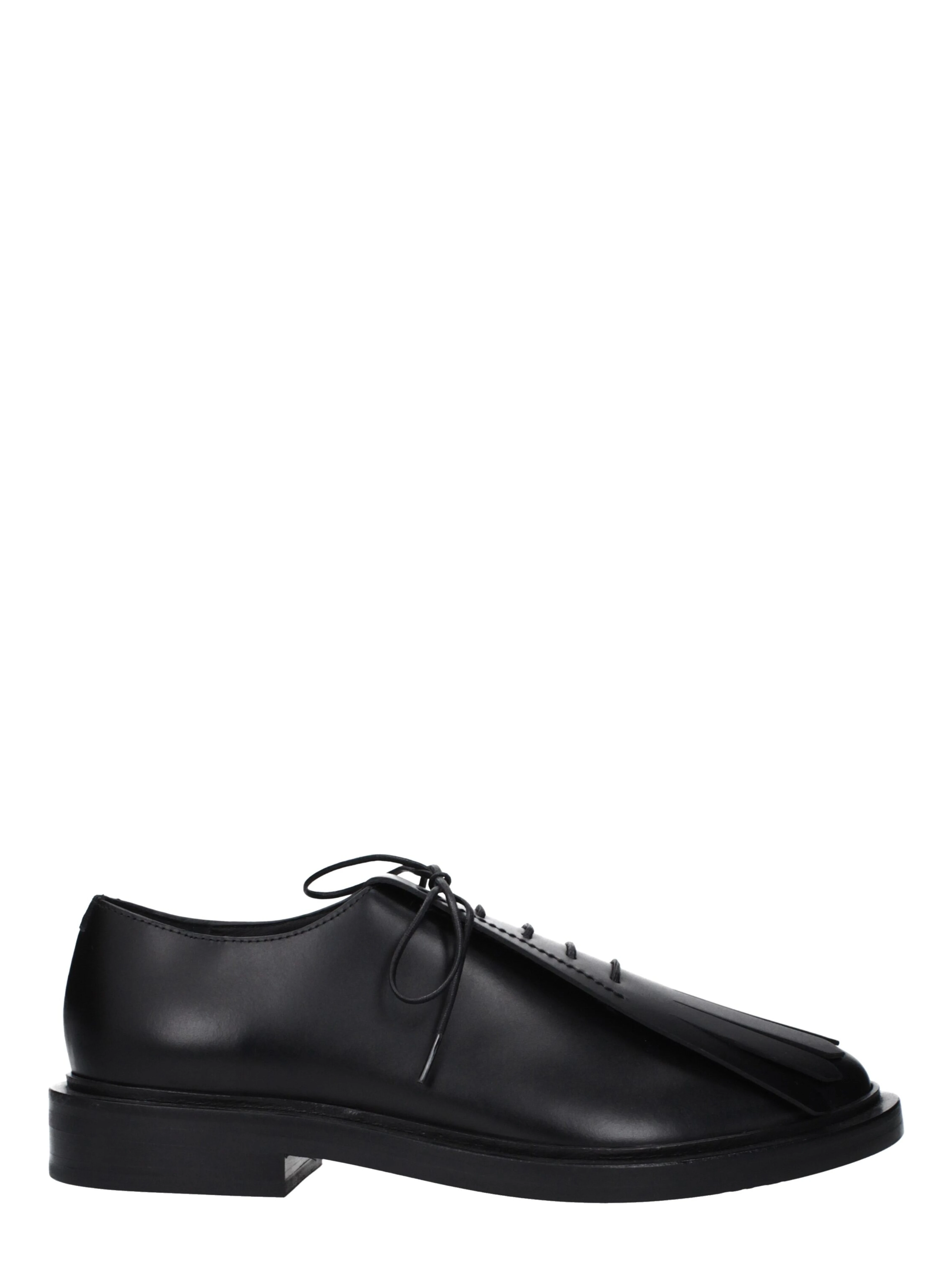 Black Leather Oxfords And Derbies