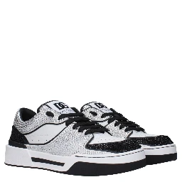 White Leather Low Top Sneakers