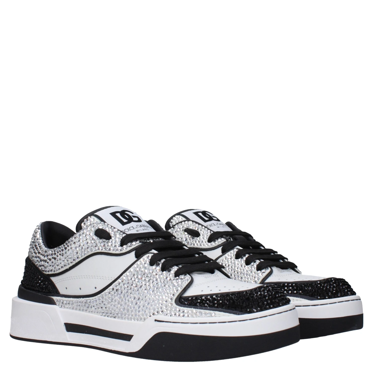 White Leather Low Top Sneakers