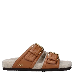 Brown Leather Slippers