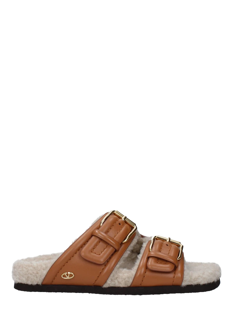 Brown Leather Slippers
