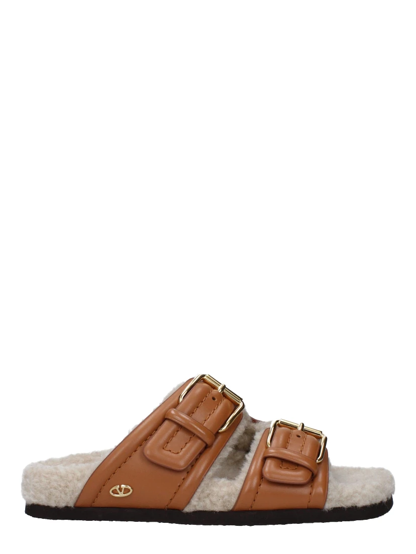 Brown Leather Slippers