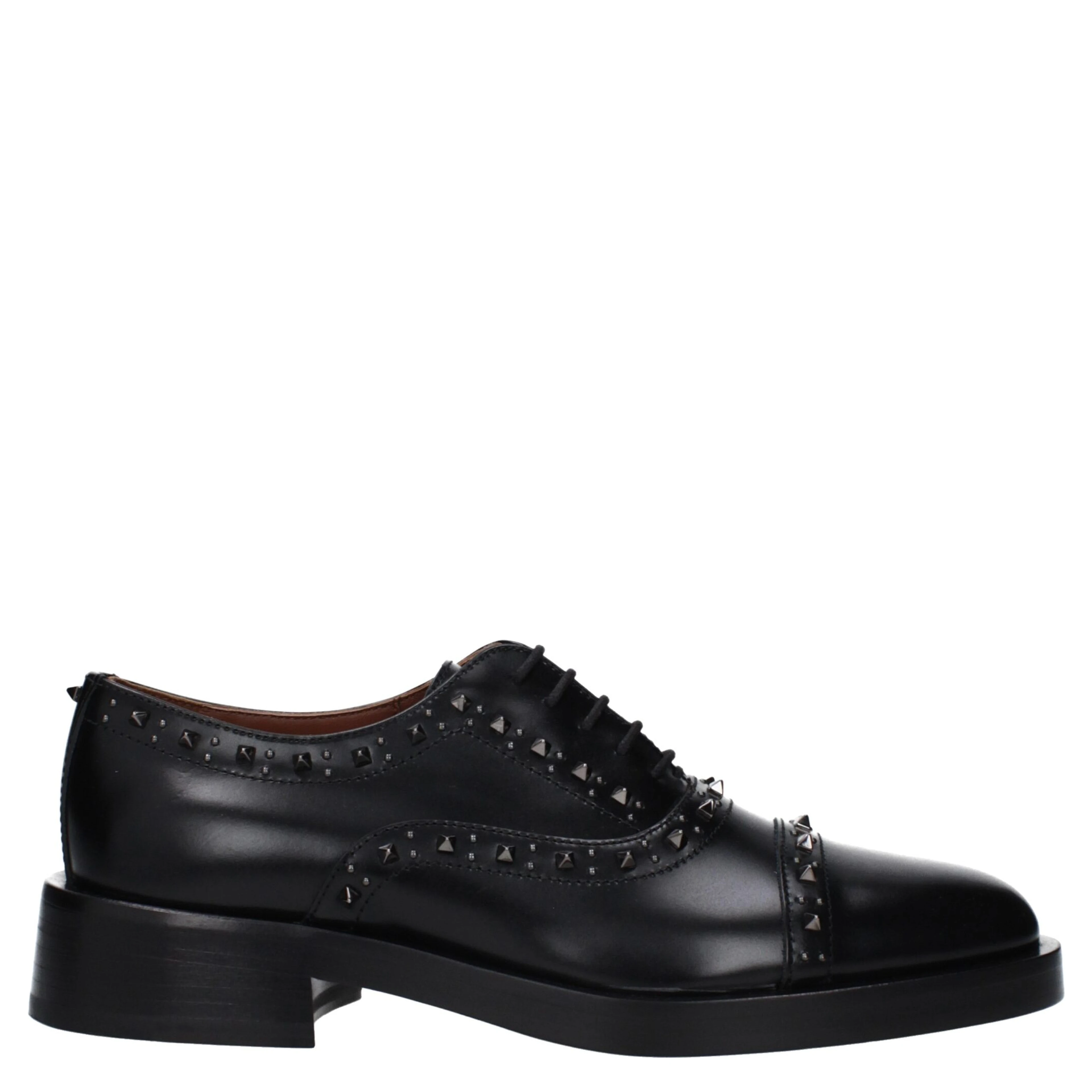 Black Leather Oxfords And Derbies