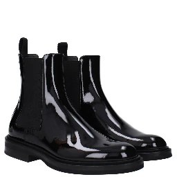 Black Leather Ankle Boots