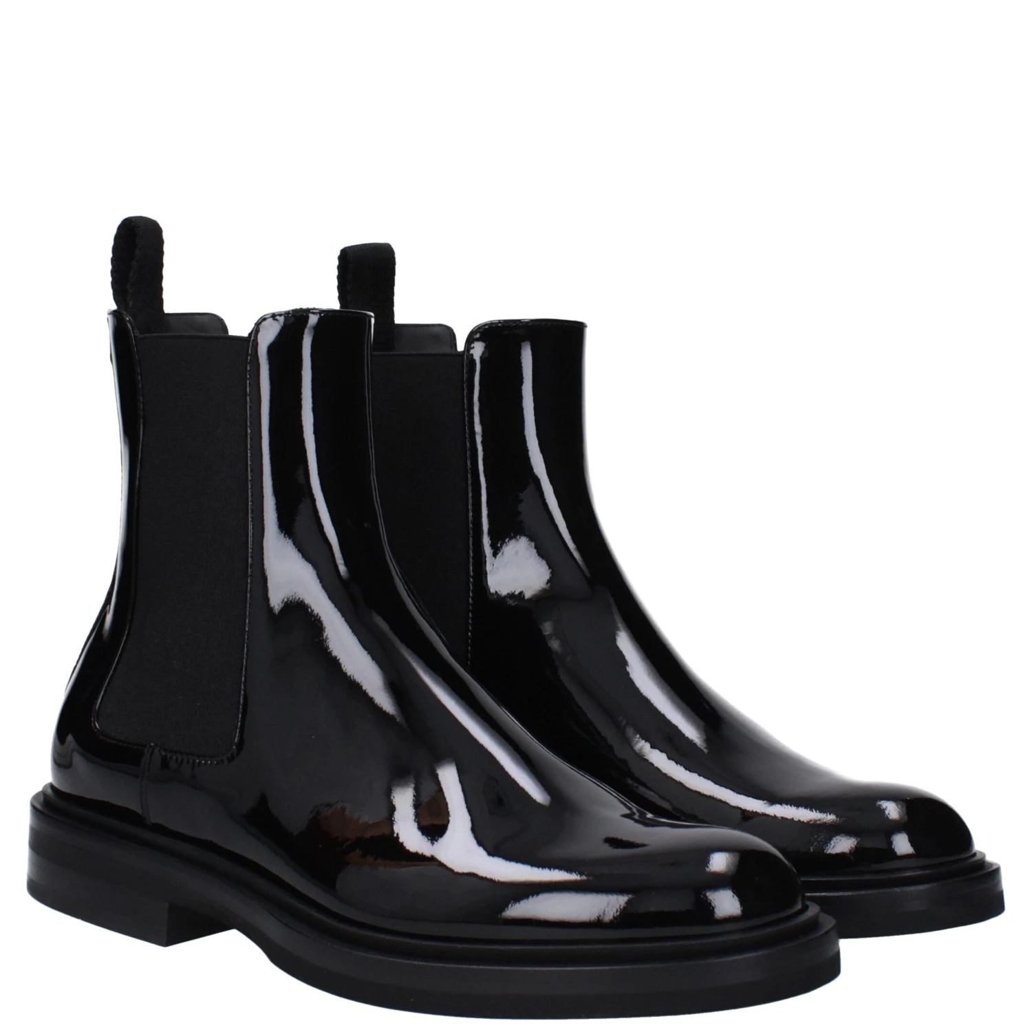 Black Leather Ankle Boots