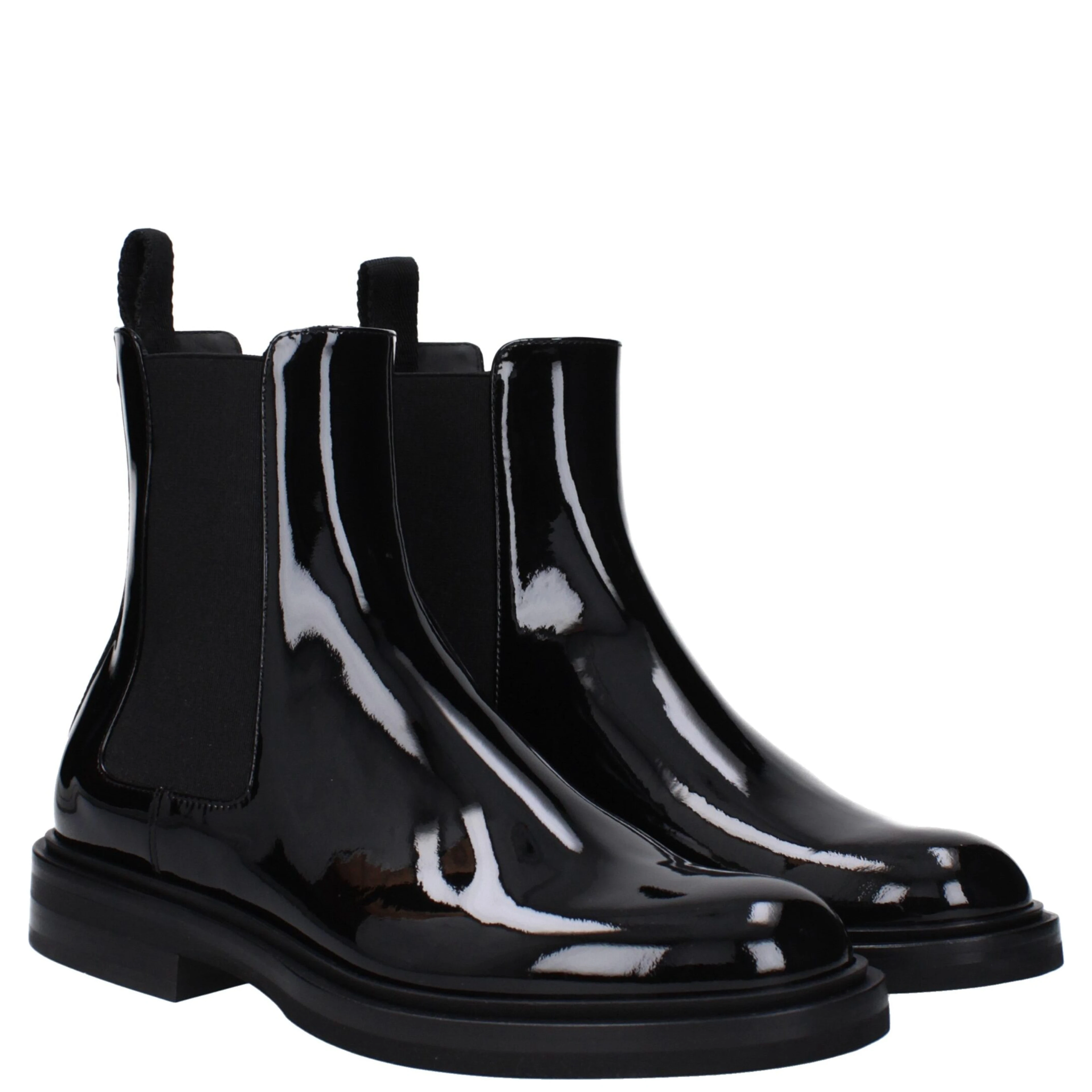 Black Leather Ankle Boots
