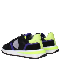 Black Fabric Athletic Sneakers