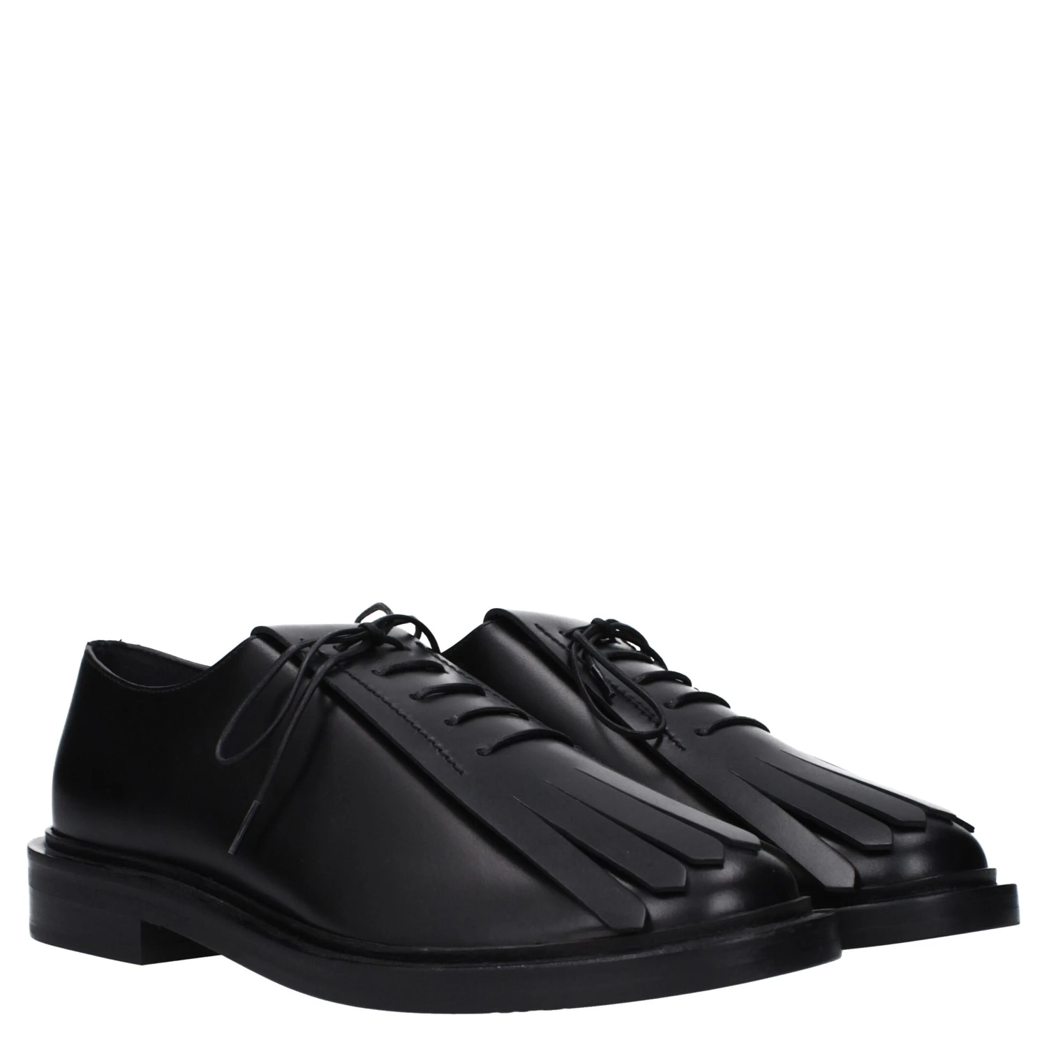 Black Leather Oxfords And Derbies