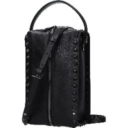 Black Leather Clutch Bag