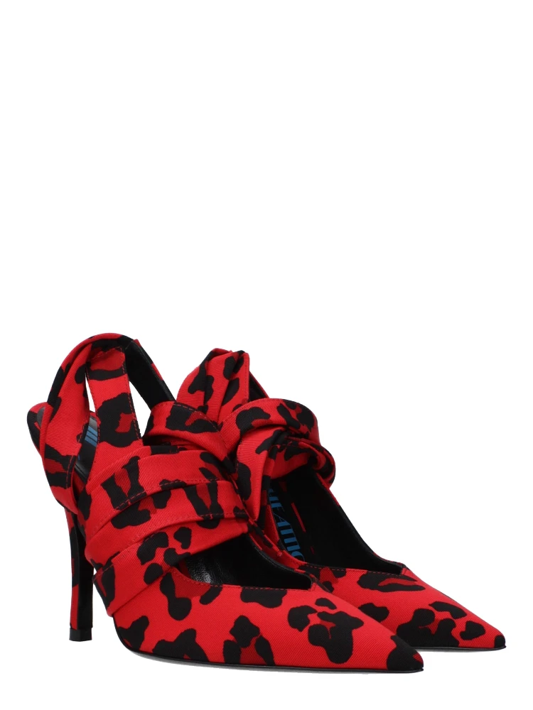 Red Fabric High Heel Pumps alternative