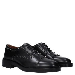 Black Leather Oxfords And Derbies