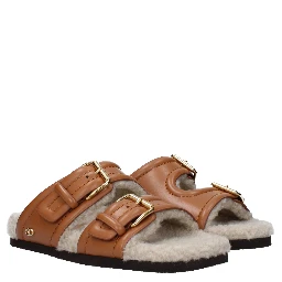 Brown Leather Slippers
