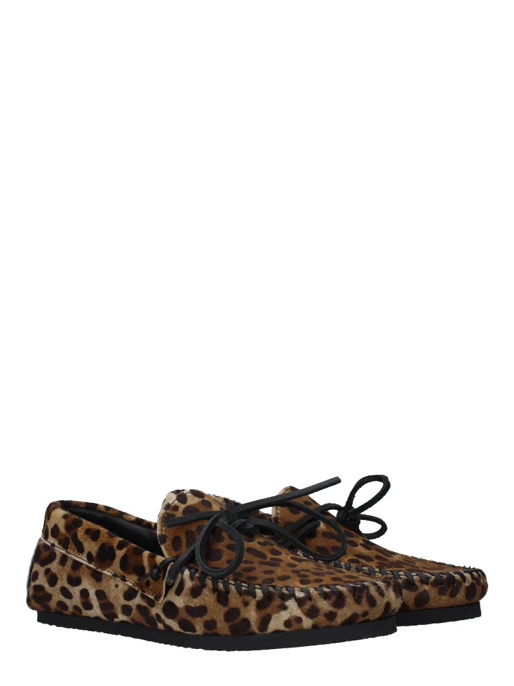 Brown Horsehair Slip-On Loafers alternative