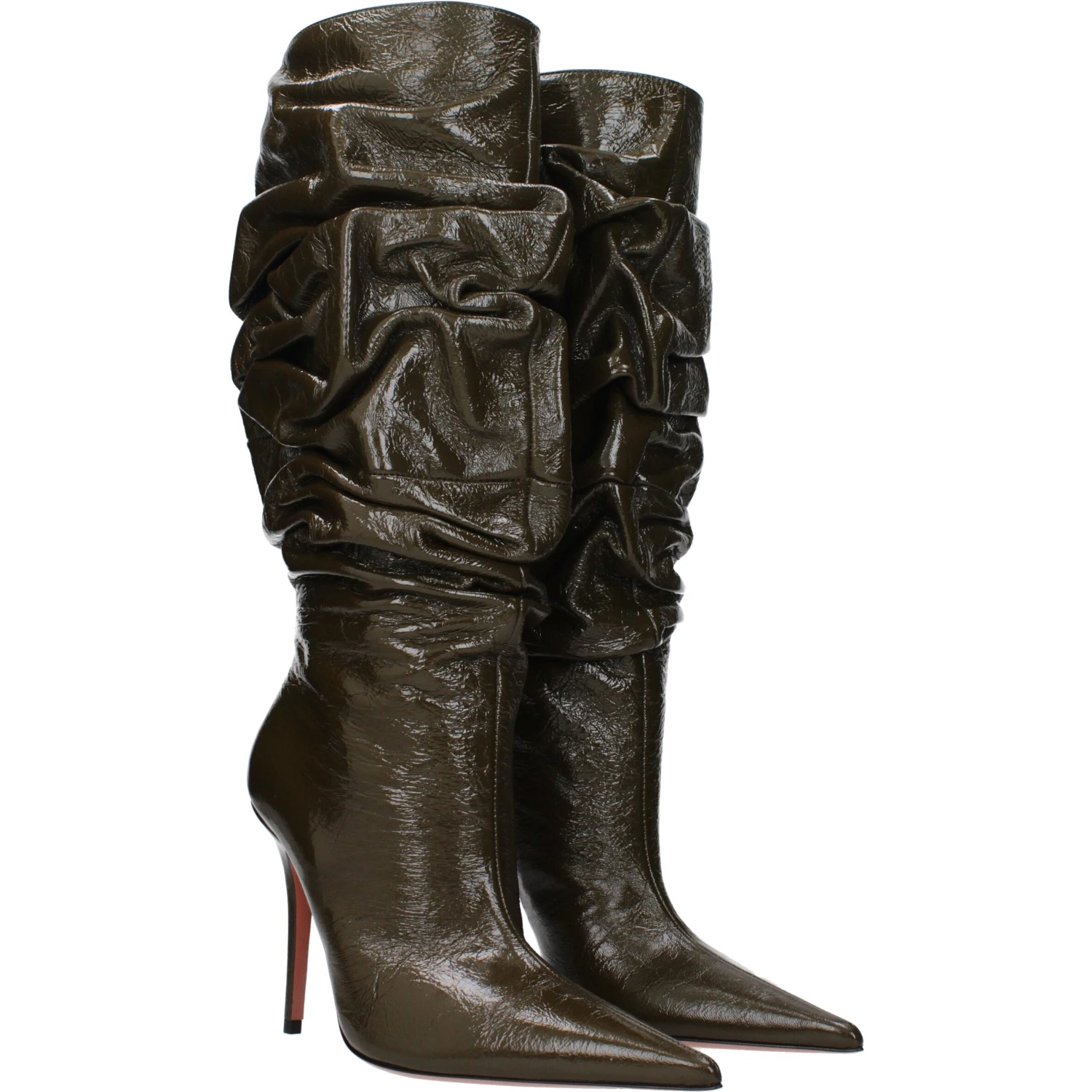 Green Leather Boots
