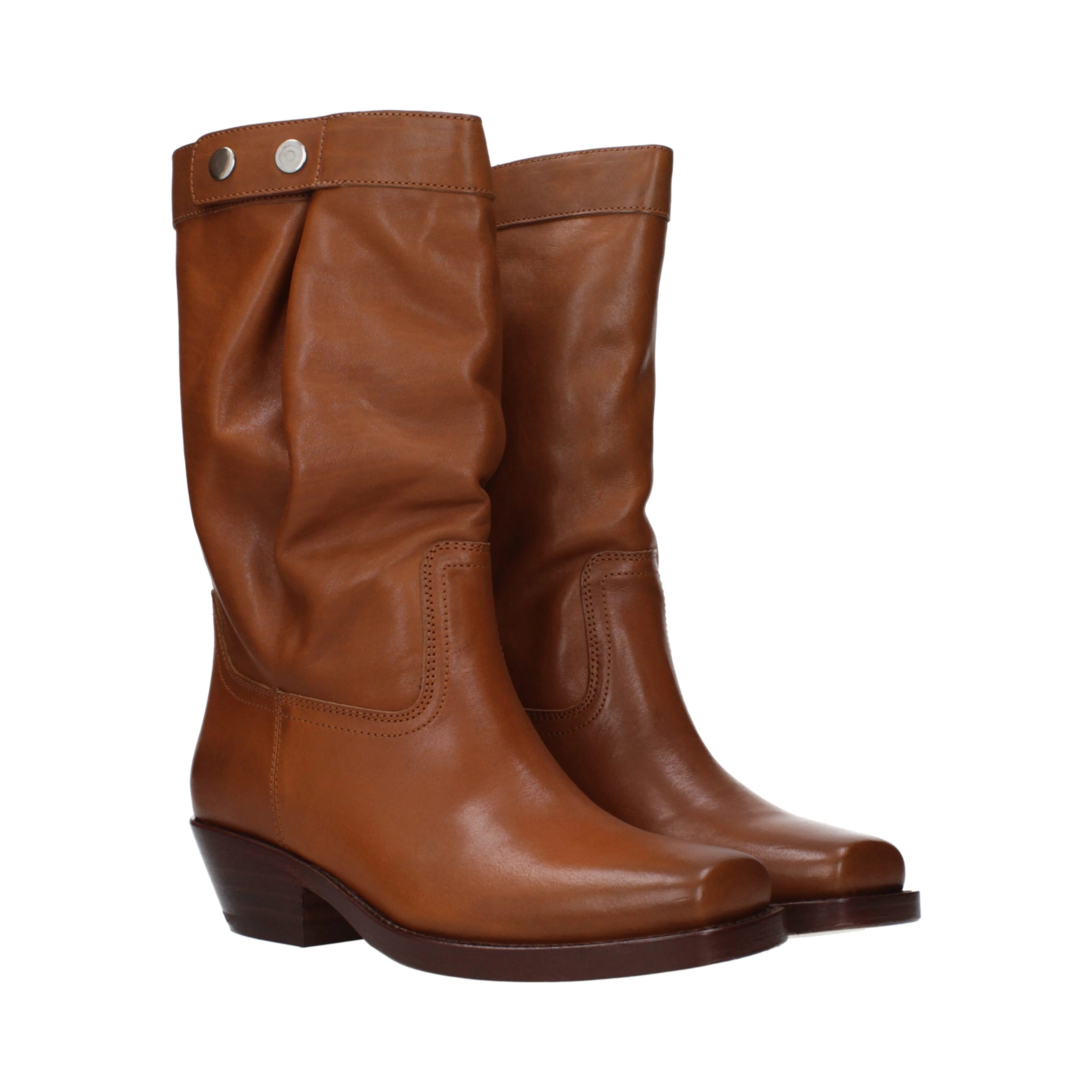 Brown Leather Ankle Boots