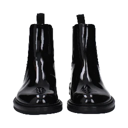 Black Leather Ankle Boots