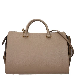Beige Leather Handbag
